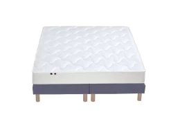 Ensemble Matelas 100% Latex 3 Zones ESSENTIEL + Sommier - Fabriqué En France Dimensions - 2x80 X 200 Cm, Sommier - Bleu Denim 8 Ensemble Matelas 100% Latex 3 Zones ESSENTIEL + Sommier - Fabriqué En France Dimensions - 2x80 X 200 Cm, Sommier - Bleu Denim -Magasin de lits ensemble matelas sommier 10778195