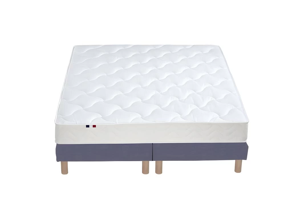 Ensemble Matelas 100% Latex 3 Zones ESSENTIEL + Sommier - Fabriqué En France Dimensions - 2x80 X 200 Cm, Sommier - Bleu Denim 4 Ensemble Matelas 100% Latex 3 Zones ESSENTIEL + Sommier - Fabriqué En France Dimensions - 2x80 X 200 Cm, Sommier - Bleu Denim – Image 4