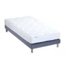 Ensemble Matelas 100% Latex 3 Zones ESSENTIEL + Sommier - Fabriqué En France Dimensions - 90 X 190 Cm, Sommier - Bleu Denim