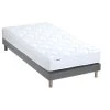 Ensemble Matelas Mousse Ferme Réversible ALTO + Sommier - Made In France Dimensions - 90 X 190 Cm, Sommier - Gris Chiné
