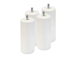 BERMUDES - Pack Matelas 140x190 + Sommier Tapissier Démontable 2x20 Lattes Lin + Pieds Blancs 15cm -Magasin de lits ensemble matelas sommier 10839035