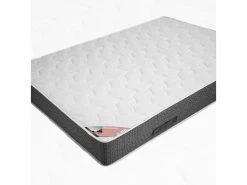 BERMUDES - Pack Matelas 160x200 + Sommier Tapissier Démontable 2x20 Lattes Anthracites + Pieds Bois 15cm -Magasin de lits ensemble matelas sommier 10840213