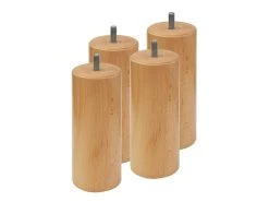 SEYCHELLES - Pack Matelas 140x190 + Sommier Tapissier Démontable 2x20 Lattes Lin + Pieds Bois 15cm -Magasin de lits ensemble matelas sommier 10840245