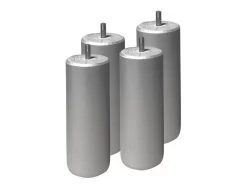 MALDIVES - Pack Matelas 140x190 + Sommier Tapissier Démontable 2x20 Lattes Lin + Pieds Argent 15cm -Magasin de lits ensemble matelas sommier 10840365