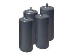 BERMUDES - Pack Matelas 140x190 + Sommier Tapissier Démontable 2x20 Lattes Anthracites + Pieds Anthracites 15cm -Magasin de lits ensemble matelas sommier 10840433