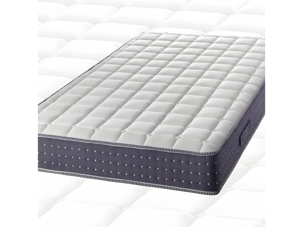 SILHOUETTE - Pack Matelas 140x190 + Sommier Tapissier Démontable 2x20 Lattes Lin + Pieds Carrés Argent 15cm 4 SILHOUETTE - Pack Matelas 140x190 + Sommier Tapissier Démontable 2x20 Lattes Lin + Pieds Carrés Argent 15cm – Image 4