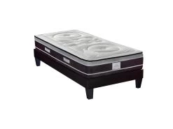 HYPSOM | Ensemble DIVIN 90x190 Cm | Matelas Ressorts Ensachés + Sommier Bois | Ferme