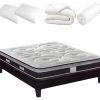 HYPSOM | Pack Prêt à Dormir DIVIN 140x200 Cm | Matelas Ressorts Ensachés + Sommier + Accessoires