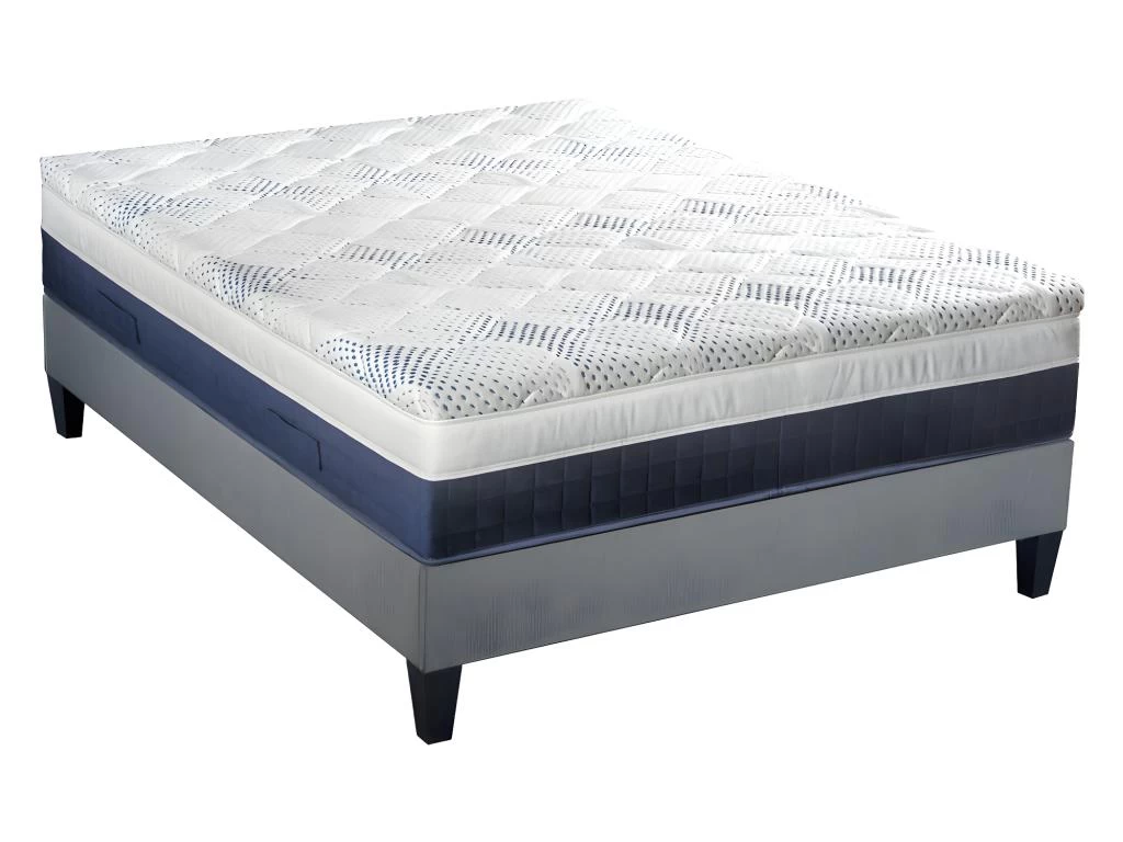 BELLECOUR LITERIE | Ensemble CASTELLANE 160x200 Cm | Matelas Mémoire De Forme + Sommier Bois | Ferme