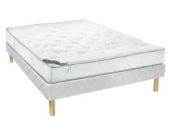 Ensemble Sommier + Matelas Mousse Flocotex Recyclée ép.22cm - 140 X 190 Cm - NEITH De NATUREA