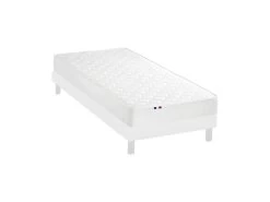 Ensemble Matelas Accueil Latex INITIAL Sommier En Kit Couleur - Blanc, Dimensions - 90 X 200 Cm