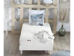 Ensemble Matelas Accueil Latex INITIAL Sommier En Kit Couleur - Blanc, Dimensions - 90 X 200 Cm -Magasin de lits ensemble matelas sommier 14401697