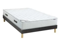 Ensemble Sommier + Matelas 160 X 200 Cm Ressorts Ensachés Mémoire De Forme 7 Zones - ép.25cm - IONIA De DREAMEA