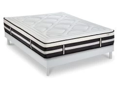 Matelas Calliope Mousse Haute Densité Accueil Mémoire De Forme Et Sommier Kit Bois - 140 X 190 Cm