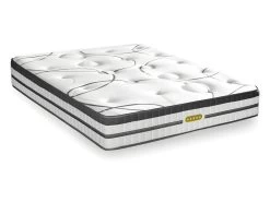 Ensemble Sommier Bois Et Matelas Concorde Ressorts Ensachés Accueil Mémoire 26cm 160x200cm -Magasin de lits ensemble matelas sommier 14484291