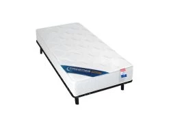 Ensemble Cadre à Lattes + Matelas Mousse ZEUS De DREAMEA - 15cm épaisseur - 90 X 190 Cm