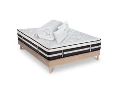 Matelas Calliope Mousse Haute Densité Accueil Mémoire De Forme+ Sommier + Accessoires - 160 X 200 Cm