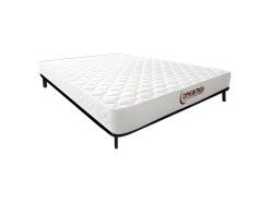 Ensemble Cadre à Lattes + Matelas Mousse Accueil Mémoire De Forme ép.15cm - 140 X 190 Cm - PELOPS De DREAMEA