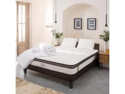 BELLECOUR LITERIE | Pack Prêt à Dormir TIVOLI 160x200 Cm | Matelas Mémoire De Forme + Sommier + Accessoires -Magasin de lits ensemble matelas sommier 20031415