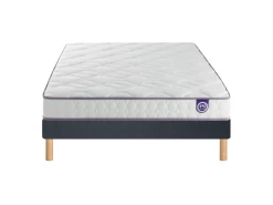 Ensemble Merinos Happy Lit - 100% Latex + Sommier Confort Ferme 160x200 - Double Sommier