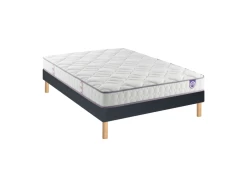 Ensemble Merinos Happy Lit - 100% Latex + Sommier Confort Medium 160x200 - Double Sommier -Magasin de lits ensemble matelas sommier 20976245