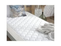 Ensemble Matelas Accueil Latex 3 Zones INITIAL - Bi Confort Mousse & Latex + Sommier - Made In France Dimensions - 90 X 190 Cm, Sommier - Gris Chiné -Magasin de lits ensemble matelas sommier 21015237