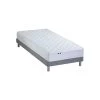 Ensemble Matelas Accueil Latex 3 Zones INITIAL - Bi Confort Mousse & Latex + Sommier - Made In France Dimensions - 90 X 200 Cm, Sommier - Gris Chiné