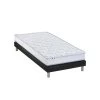 Ensemble Matelas 100% Latex 5 Zones ORIGINEL + Sommier - Spécial Dos Sensible - Fabriqué En France Dimensions - 80 X 200 Cm, Sommier - Noir