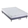 Ensemble Matelas 100% Latex 5 Zones ORIGINEL + Sommier - Spécial Dos Sensible - Fabriqué En France Dimensions - 2x80 X 200 Cm, Sommier - Bleu Denim