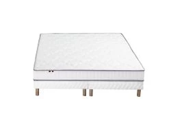 Ensemble Matelas 100% Latex 5 Zones ORIGINEL + Sommier - Spécial Dos Sensible - Fabriqué En France Dimensions - 2x80 X 200 Cm, Sommier - Blanc -Magasin de lits ensemble matelas sommier 21015655