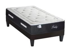 BELLECOUR LITERIE | Ensemble PRIVILEGE 90x200 Cm | Matelas Ressorts Ensachés + Sommier Bois | Ferme