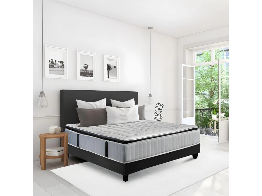 OLYMPE LITERIE | Ensemble PHIGALIE 160x200 Cm | Matelas Ressorts Ensachés + Sommier Bois | Ferme 2 OLYMPE LITERIE | Ensemble PHIGALIE 160x200 Cm | Matelas Ressorts Ensachés + Sommier Bois | Ferme – Image 2