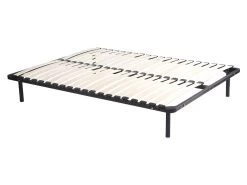 Ensemble Cadre à Lattes + Matelas Mousse Accueil Mémoire De Forme ép.15cm - 140 X 190 Cm - PELOPS De DREAMEA -Magasin de lits ensemble matelas sommier 3200009