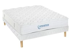 Ensemble Sommier Et Matelas Ressorts Ensachés Et Mémoire De Forme ILLUSION De DREAMEA - 140 X 190 Cm