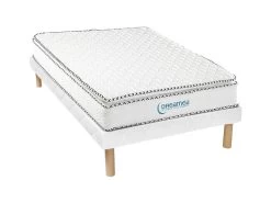 Ensemble Sommier + Matelas Ressorts Ensachés Et Surmatelas Intégré ALTIER De DREAMEA - 90x190 Cm