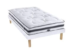 Ensemble Sommier + Matelas Ressorts Ensachés 7 Zones Mémoire Forme AMARANTE De NATUREA - 80 X 200 Cm