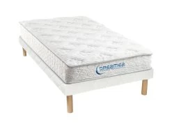 Ensemble Sommier + Matelas Ressorts Ensachés ép22cm SERENITE De DREAMEA - 90x200 Cm