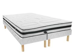 Ensemble Sommier + Matelas Ressorts Ensachés 7 Zones Mémoire Forme AMARANTE De NATUREA - 180 X 200 Cm