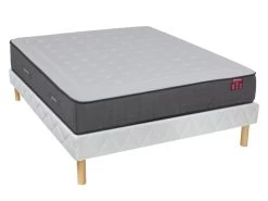Ensemble Sommier + Matelas Ressorts Ensachés Accueil Mémoire De Forme ATLANTIDE De DREAMEA ép.27cm - 140 X 190 Cm