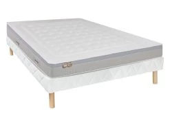 Ensemble Sommier + Matelas Mousse Mémoire De Forme Avec Surmatelas Intégré ép.26 Cm - 140 X 190 Cm - ALCEE De DREAMEA