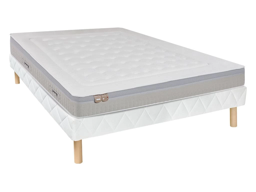 Ensemble Sommier + Matelas Mousse Mémoire De Forme Avec Surmatelas Intégré ép.26 Cm - 140 X 190 Cm - ALCEE De DREAMEA 1 Ensemble Sommier + Matelas Mousse Mémoire De Forme Avec Surmatelas Intégré ép.26 Cm - 140 X 190 Cm - ALCEE De DREAMEA