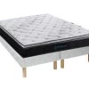 Ensemble Sommier + Matelas Ressorts Ensachés Et Surmatelas Intégré GAMIANI De DREAMEA - ép. 30 Cm - 180 X 200 Cm