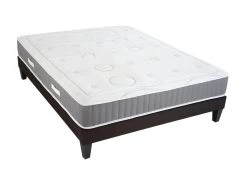 OLYMPE LITERIE | Ensemble INTUITION 160x200 Cm | Matelas Mémoire De Forme + Sommier Bois | Ferme