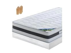 SEYCHELLES - Pack Matelas + Tapissier 120x190 + Pieds
