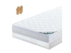 CHYPRE - Pack Matelas + Tapissier 90x190 + Pieds