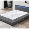 Ensemble Matelas Mousse + Lit Avec Tête De Lit 120x190 Cm, 16cm D’épaisseur Accueil Latex Naturel