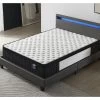 Ensemble Matelas Ressorts Ensachés + Lit Avec Tête De Lit 140x190cm-Epaisseur 30cm Accueil Mémoire