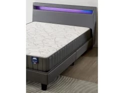 Ensemble Matelas Mousse + Lit Avec Tête De Lit 140x200cm-22cm D’épaisseur Accueil Mémoire De Forme -Magasin de lits ensemble matelas sommier 9188239