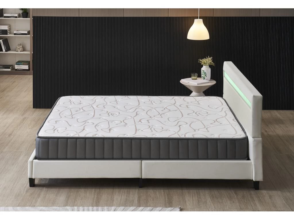 Ensemble Matelas Mousse + Lit Avec Tête De Lit 140x200cm-16cm D’épaisseur Accueil Mémoire De Forme 3 Ensemble Matelas Mousse + Lit Avec Tête De Lit 140x200cm-16cm D’épaisseur Accueil Mémoire De Forme – Image 3