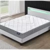 Ensemble Matelas Mousse + Lit Avec Tête De Lit 140x190 Cm, 16cm D’épaisseur Accueil Latex Naturel